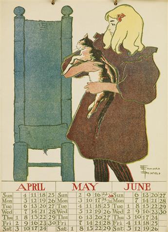 EDWARD PENFIELD (1866-1925). POSTER CALENDAR 1897. Complete calendar. 1896. 14x10 inches, 36x26 cm. R.H. Russell & Son, New York.